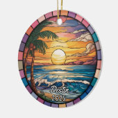 Gepersonaliseerde Destin Ornament, Florida Keramisch Ornament (Links)