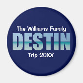 Gepersonaliseerde Destiny Beach Trip Cool Blue Magneet (Voorkant)