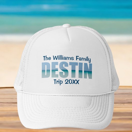 Gepersonaliseerde Destiny Beach Trip matching fami Trucker Pet
