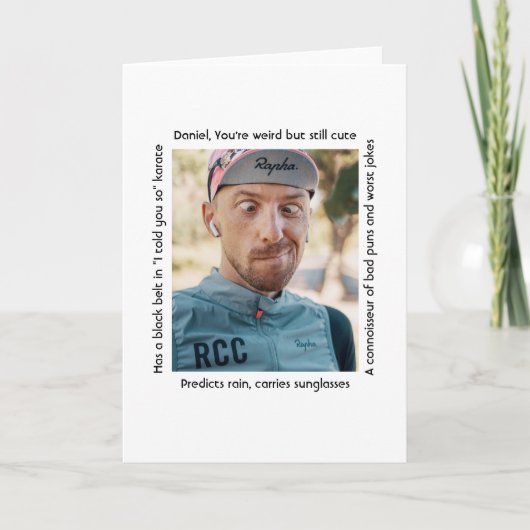 Gepersonaliseerde details Grappige kenmerken Kaart (Voorkant)