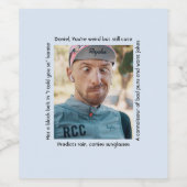 Gepersonaliseerde details Grappige kenmerken Wijn Etiket (Enkel label)