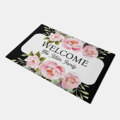 Gepersonaliseerde deurmat bloemen gepersonaliseerd (Schuin)