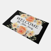 Gepersonaliseerde deurmat bloemen gepersonaliseerd (Schuin)