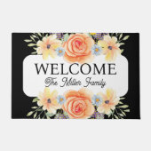 Gepersonaliseerde deurmat bloemen gepersonaliseerd (Voorkant)