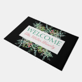 Gepersonaliseerde deurmat bloemen gepersonaliseerd (Schuin)