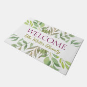 Gepersonaliseerde deurmat bloemen gepersonaliseerd (Schuin)
