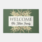 Gepersonaliseerde deurmat bloemen gepersonaliseerd (Voorkant)