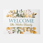 Gepersonaliseerde deurmat bloemen gepersonaliseerd (Voorkant)