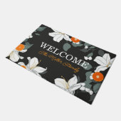 Gepersonaliseerde deurmat bloemen gepersonaliseerd (Schuin)