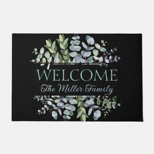 Gepersonaliseerde deurmat bloemen gepersonaliseerd (Voorkant)