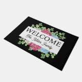 Gepersonaliseerde deurmat bloemen gepersonaliseerd (Schuin)