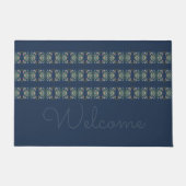 Gepersonaliseerde deurmat in blauw (Voorkant)