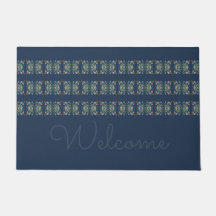 Gepersonaliseerde deurmat in blauw