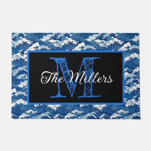 Gepersonaliseerde deurmat oceaangolven (Voorkant)