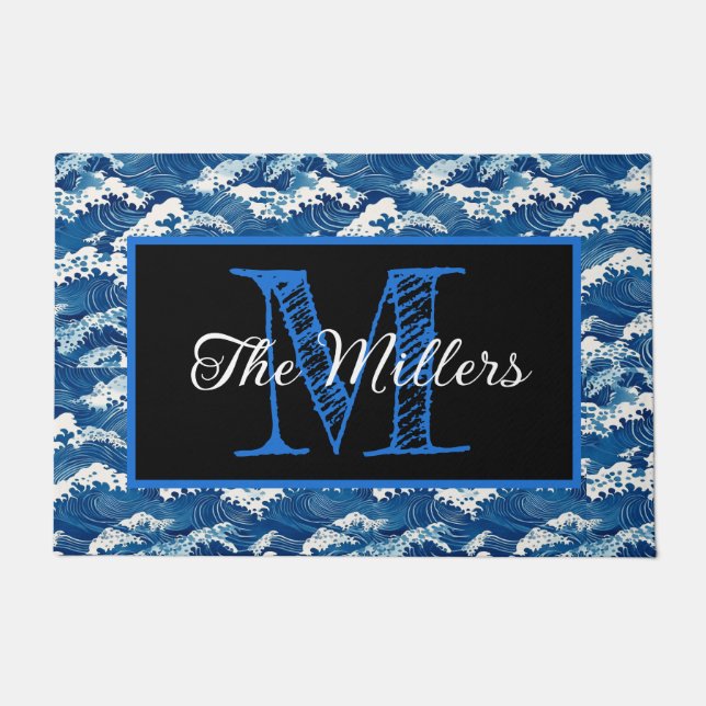 Gepersonaliseerde deurmat oceaangolven (Voorkant)
