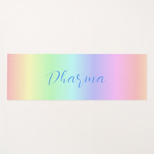 Gepersonaliseerde Dharma heldere regenboog kleuren Yogamat (Voorkant (horizontaal))