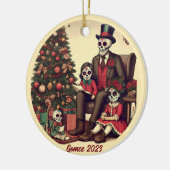 Gepersonaliseerde Día de los Muertos kerstvakantie Keramisch Ornament (Links)