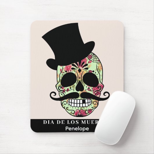Gepersonaliseerde DIA DE LOS MUERTOS Muismat (Met muis)
