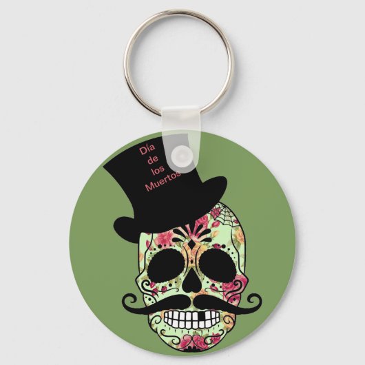 Gepersonaliseerde Dia de los Muertos Sleutelhanger (Achterkant)