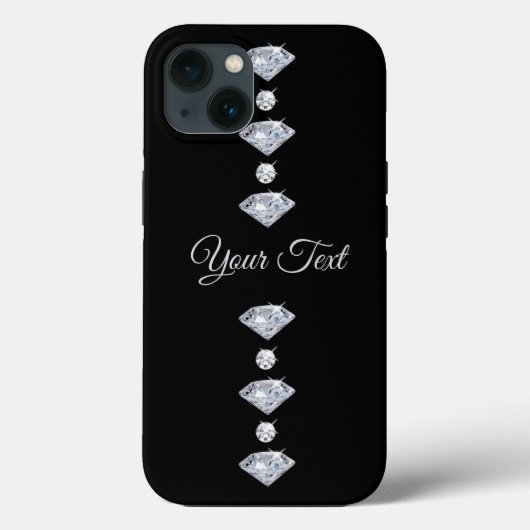 Gepersonaliseerde diamanten Case-Mate iPhone case (Achterkant)