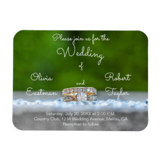 Gepersonaliseerde diamanten verlovingen ring magneet