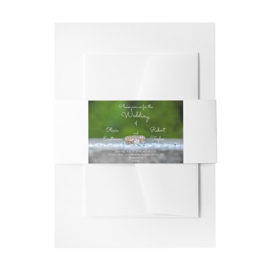 Gepersonaliseerde diamanten verlovingen ring uitnodigingen wikkel (Voorkant Voorbeeld)