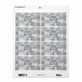 Gepersonaliseerde Diamond 60th Jubileum Party Labe Etiket (Full Sheet)