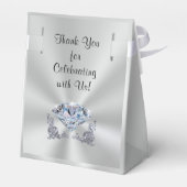 Gepersonaliseerde Diamond Favor Dozen, uw namen, d Bedankdoosjes (Achterkant)