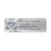 Gepersonaliseerde Diamond Jubileum uitnodigingslab Etiket (Voorkant)