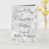 Gepersonaliseerde Diamond Jubileum Wenskaart Kaart (Gele Bloem)