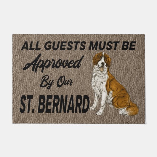 Gepersonaliseerde dichter Doormat, Saint Bernard D Deurmat (Voorkant)