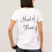 Gepersonaliseerde dienstmeid van Honor Gift Brides T-shirt (Achterkant)