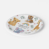 Gepersonaliseerde dieren Elephant Lion Tiger Giraf Papieren Bordje (Gekanteld)