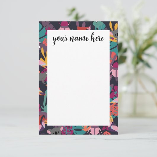 Gepersonaliseerde dieren Notecards Bedankkaart (Staand voorkant)