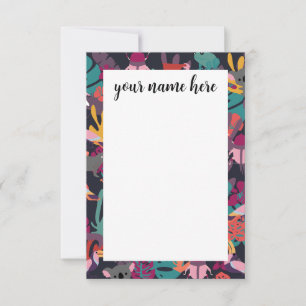 Gepersonaliseerde dieren Notecards Bedankkaart