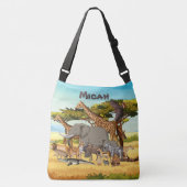 Gepersonaliseerde dieren van Afrika Crossbody Tas (Voorkant)