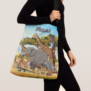 Gepersonaliseerde dieren van Afrika Crossbody Tas