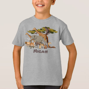 Gepersonaliseerde dieren van Afrika T-shirt