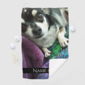 Gepersonaliseerde dierenfoto schattig golfhanddoek (Insitu)