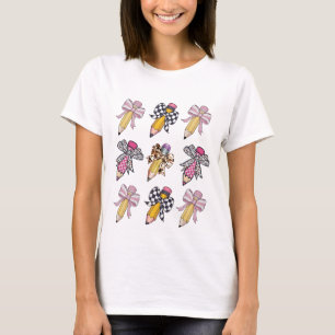 Gepersonaliseerde dierenprint coquette bogen t-shirt