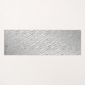 Gepersonaliseerde Dierenprint Zilveren Glitter Gla Yogamat (Voorkant (horizontaal))