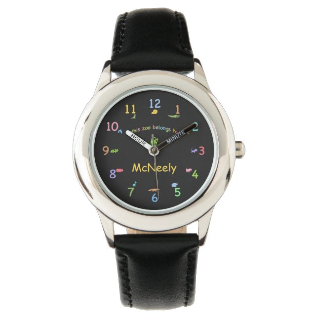 Gepersonaliseerde dierentuin horloge (Voorkant)