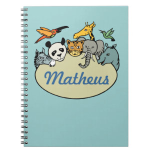 gepersonaliseerde dierentuindieren notitieboek