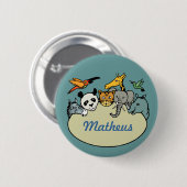 gepersonaliseerde dierentuindieren ronde button 5,7 cm (Voorkant /achterkant)