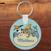 gepersonaliseerde dierentuindieren sleutelhanger (Voorkant)
