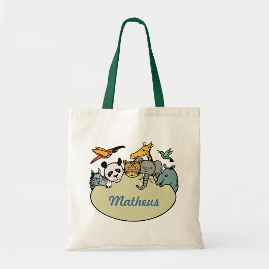 gepersonaliseerde dierentuindieren tote bag (Voorkant)