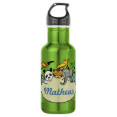 gepersonaliseerde dierentuindieren waterfles  (Voorkant)