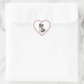 Gepersonaliseerde dierlijk hart poot sticker (Tas)