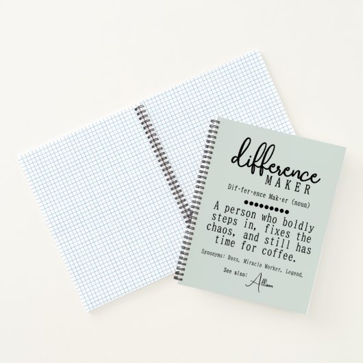 Gepersonaliseerde Difference Maker Definition Jour Notitieboek (Binnen)