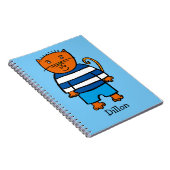 Gepersonaliseerde Dillon de kat Notitieboek (Rechterzijde)
